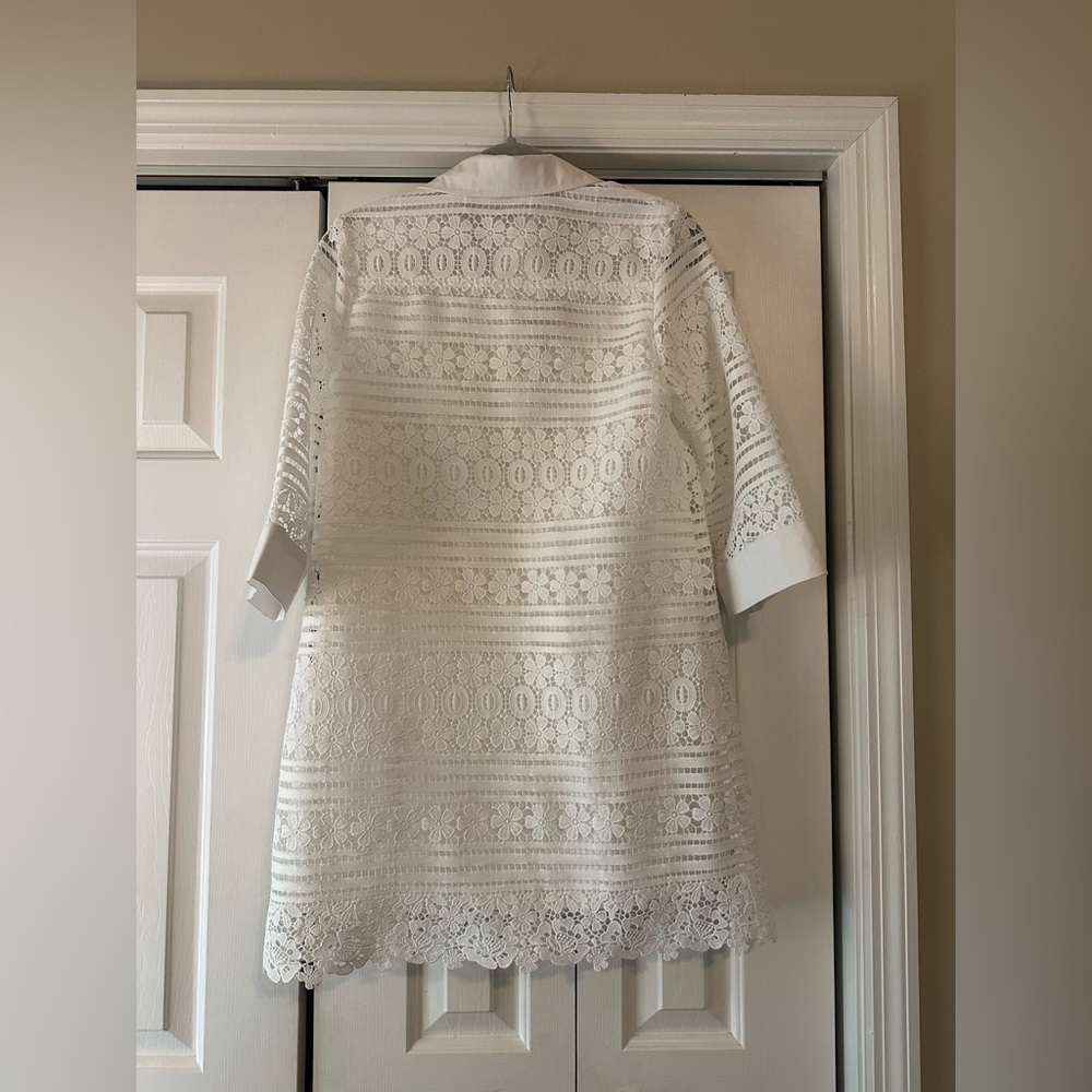 Fate White Lace Shift Dress - Picture 4 of 6